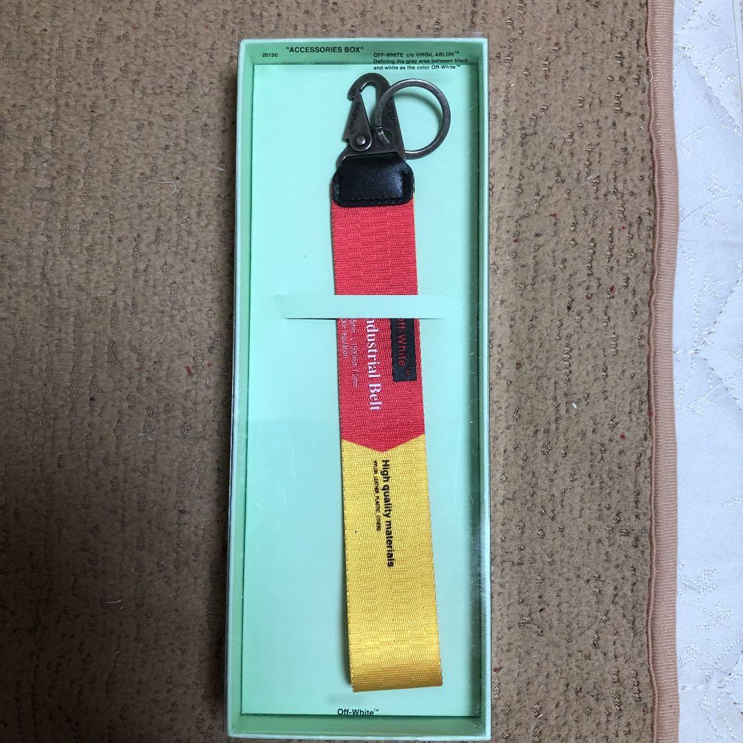 Off White レッド & イエロー 2.0 インダストリアル キーチェーン