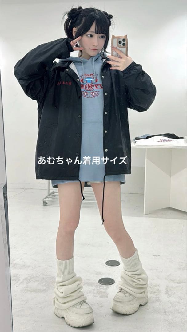 逃げ水あむ　ソックスソックス　コーチジャケット