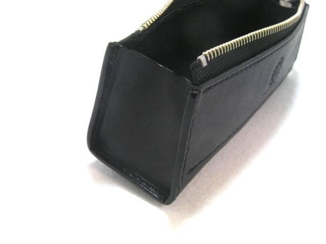 栃木レザー 本革 ペンケース 筆箱 大容量 定規入る 黒 日本製