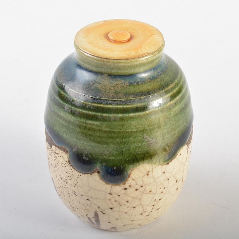 茶道具　織部茶入　仕覆付　裏千家十一代玄々斎極め箱　M　R7026