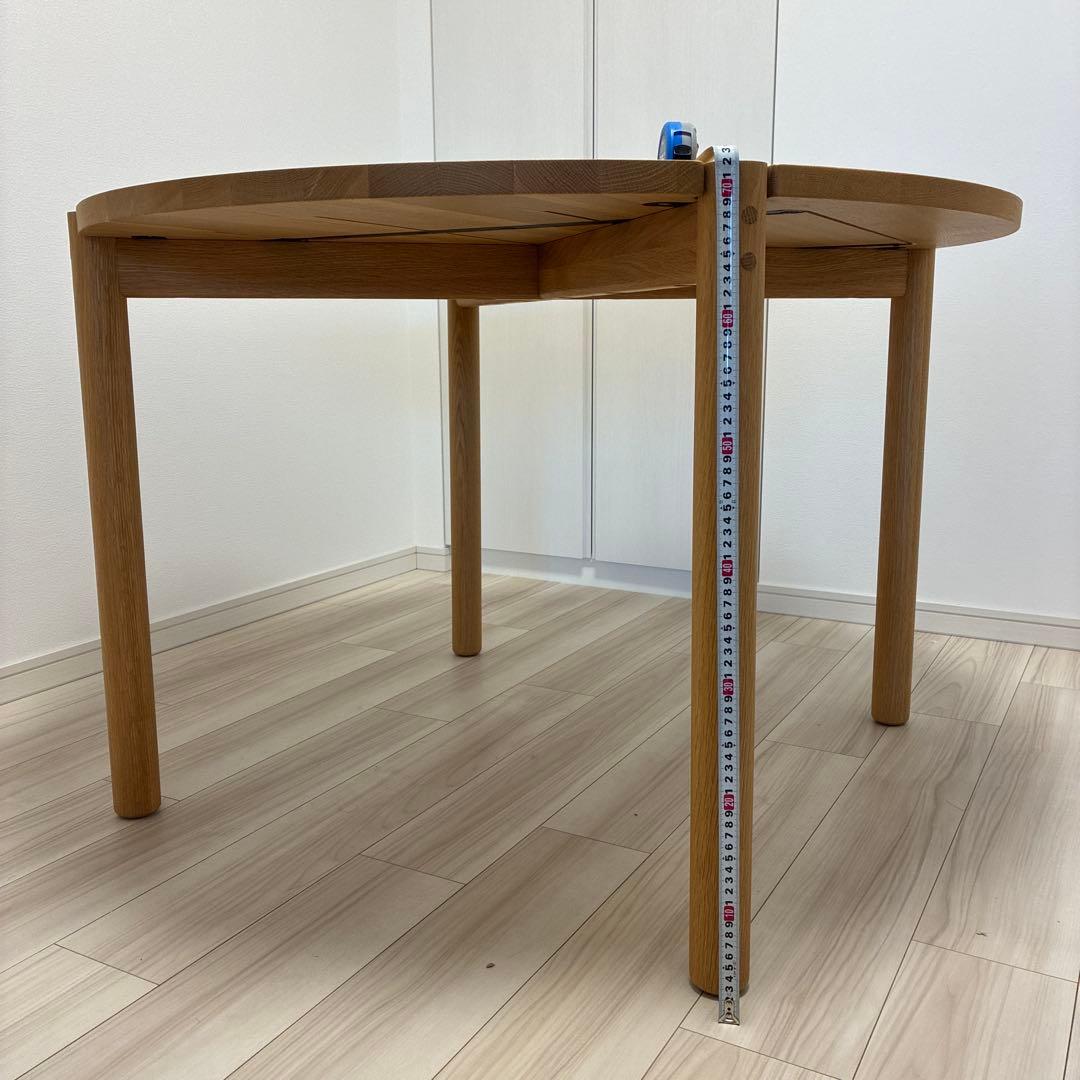 木製円形ダイニングテーブル 直径110cm,高さ72cm