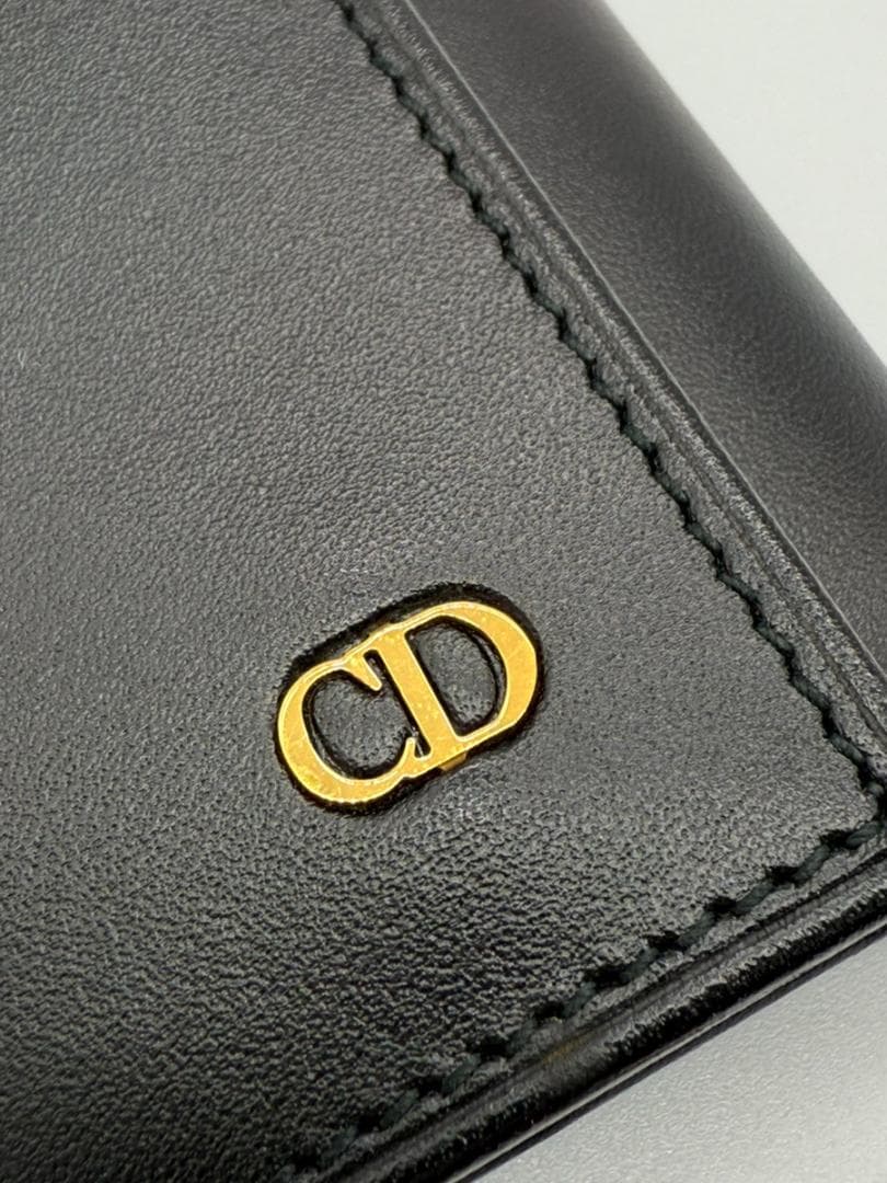【極美品】クリスチャンディオール CDロゴ レザー 6連キーケース 黒