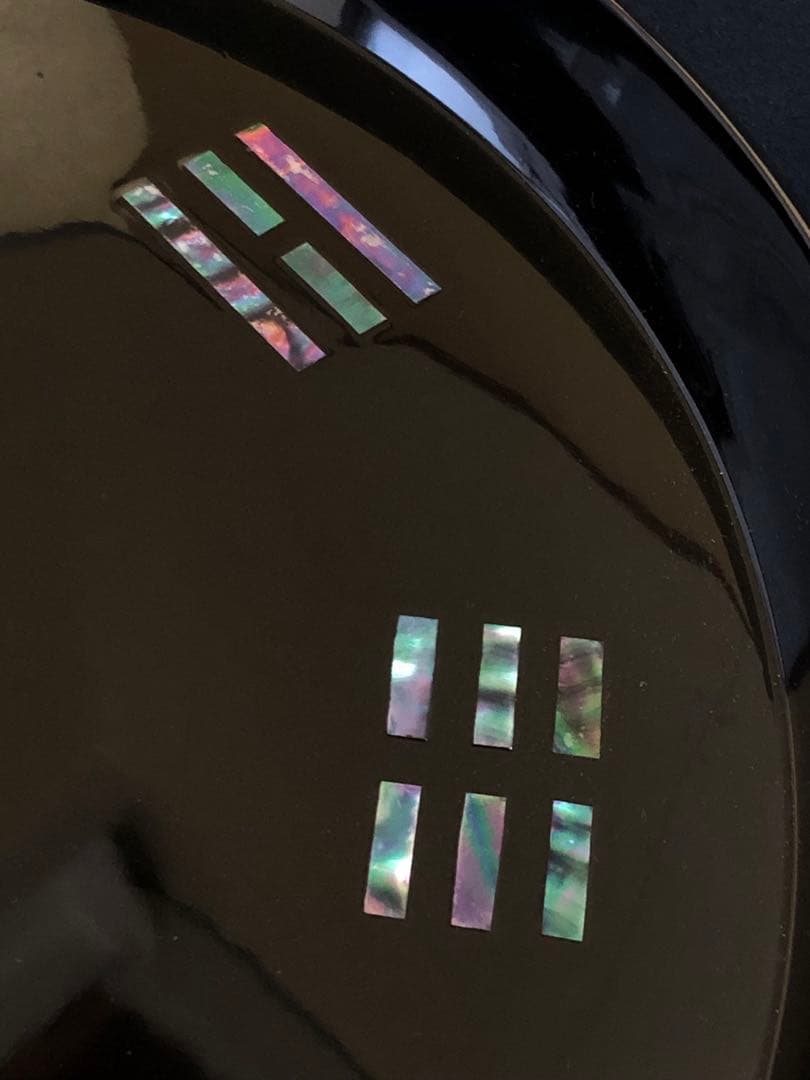 《R》茶道具 青貝入 八卦盆 塗師 一瓢斎 共箱　250820G1