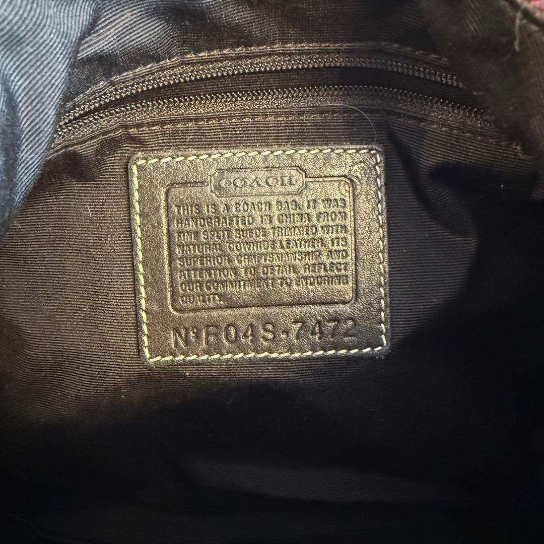 COACH コーチ ボルドー スエード ワンショルダー バッグ 7472 保存袋