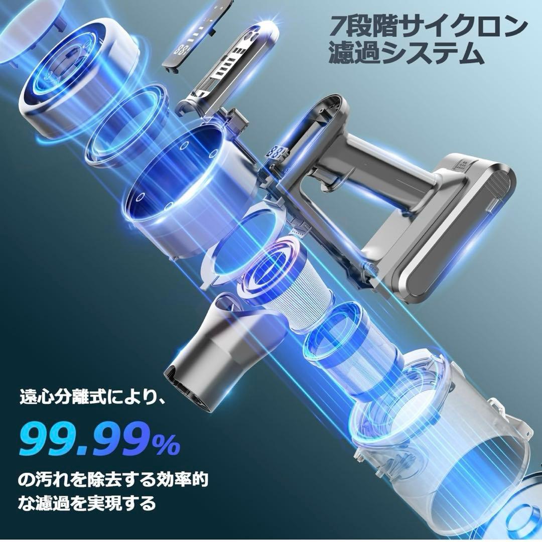 コードレス掃除機 軽量 サイクロン式 700Ｗ ハイパワー