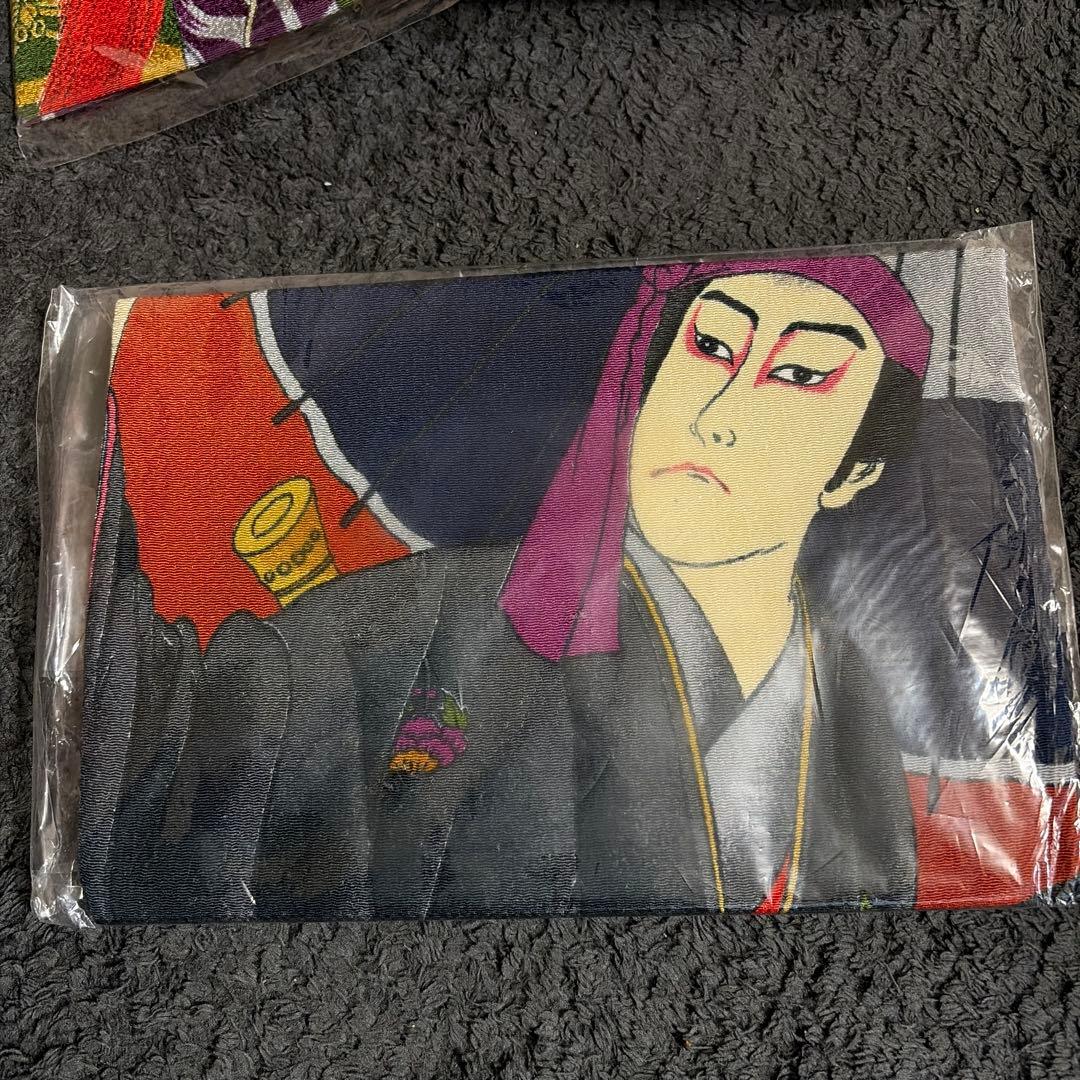 日本のキャラクターイラスト 2枚セット　歌舞伎