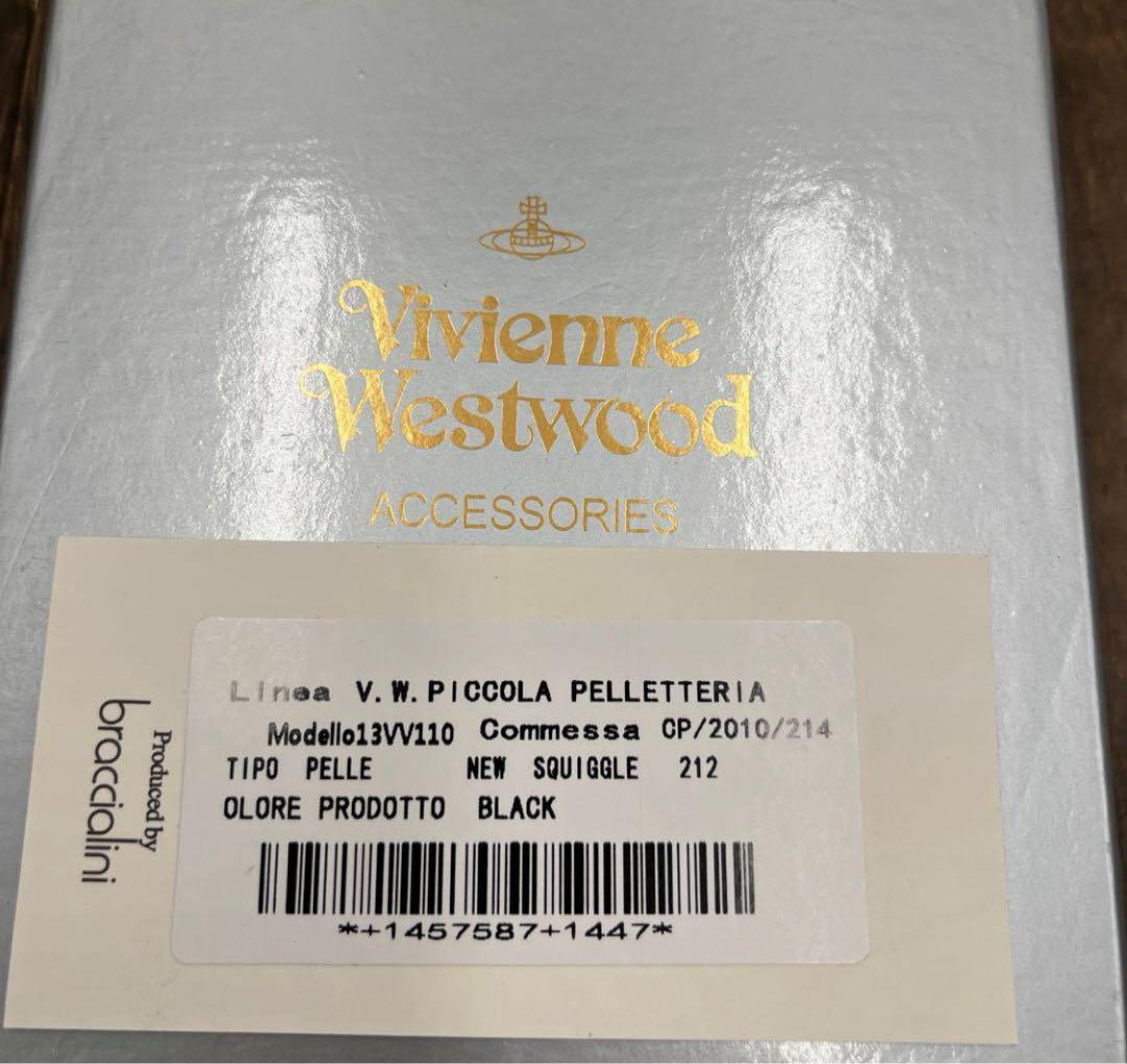 新品未使用　ヴィヴィアンウエストウッド 三つ折財布　黒　エナメル　がま口　⑥