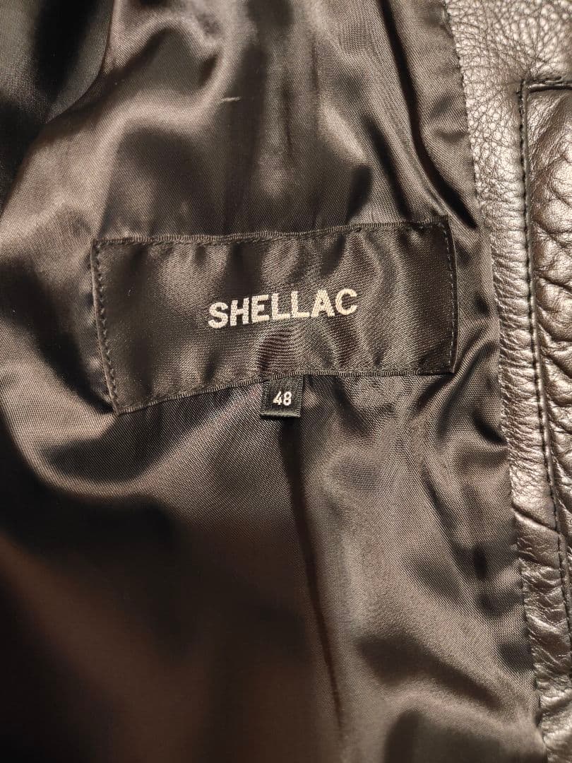 SHELLAC ハイネック レザー ジャケット サイズ48