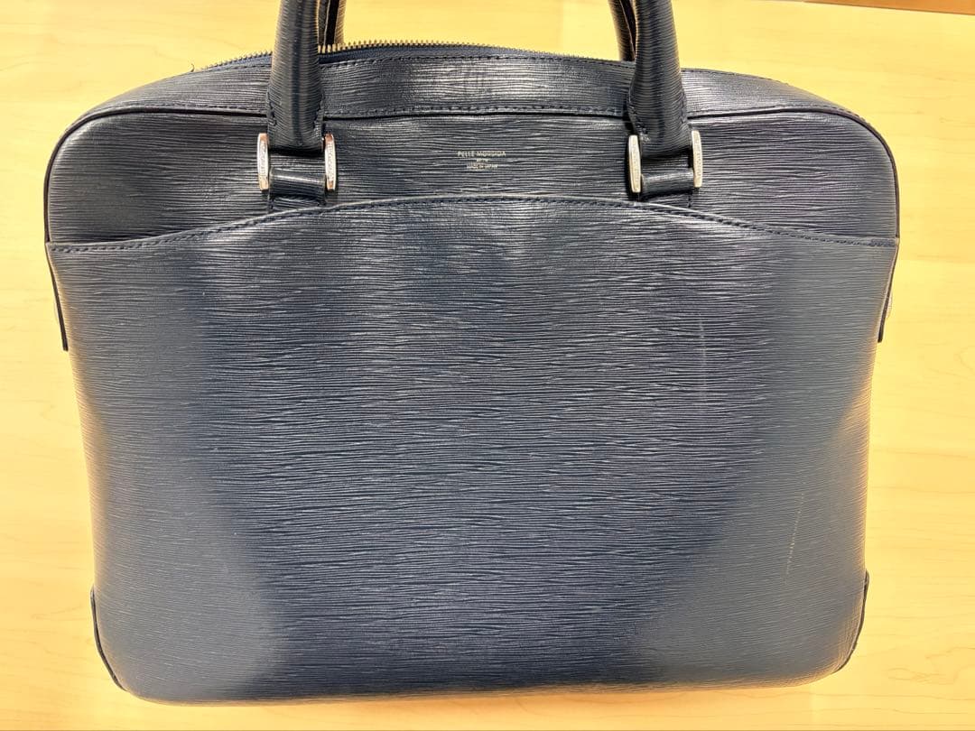 【美品】PELLE MORBIDA ペッレモルビダ ビジネスバッグ ネイビー