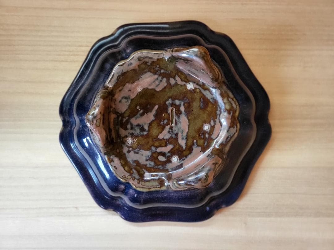 鈞窯 植木鉢支え 水盤