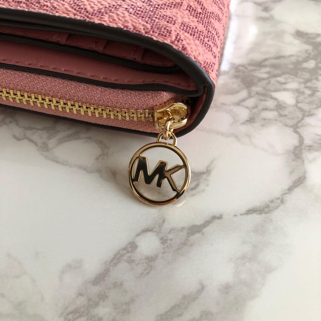 新品未使用 マイケルコース 折り財布 ピンク 2つ折り MICHAEL KORS