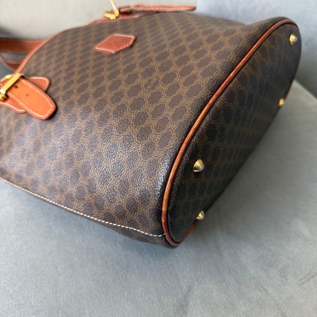 セリーヌ マカダム ハンドバッグ バケツ トートバッグ ブラウン