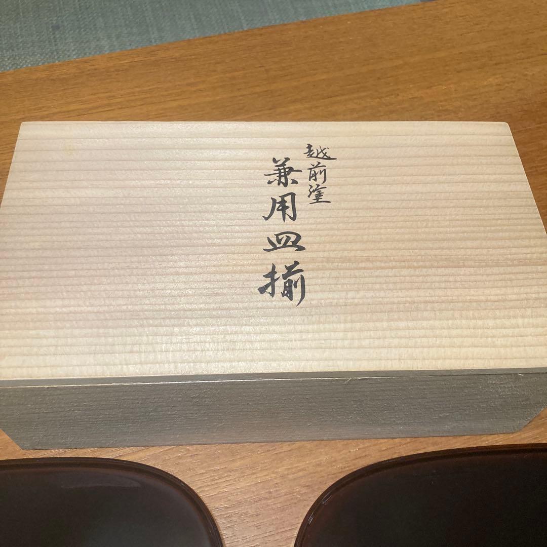 漆器 楕円形皿 5枚セット 木箱入り 越前塗