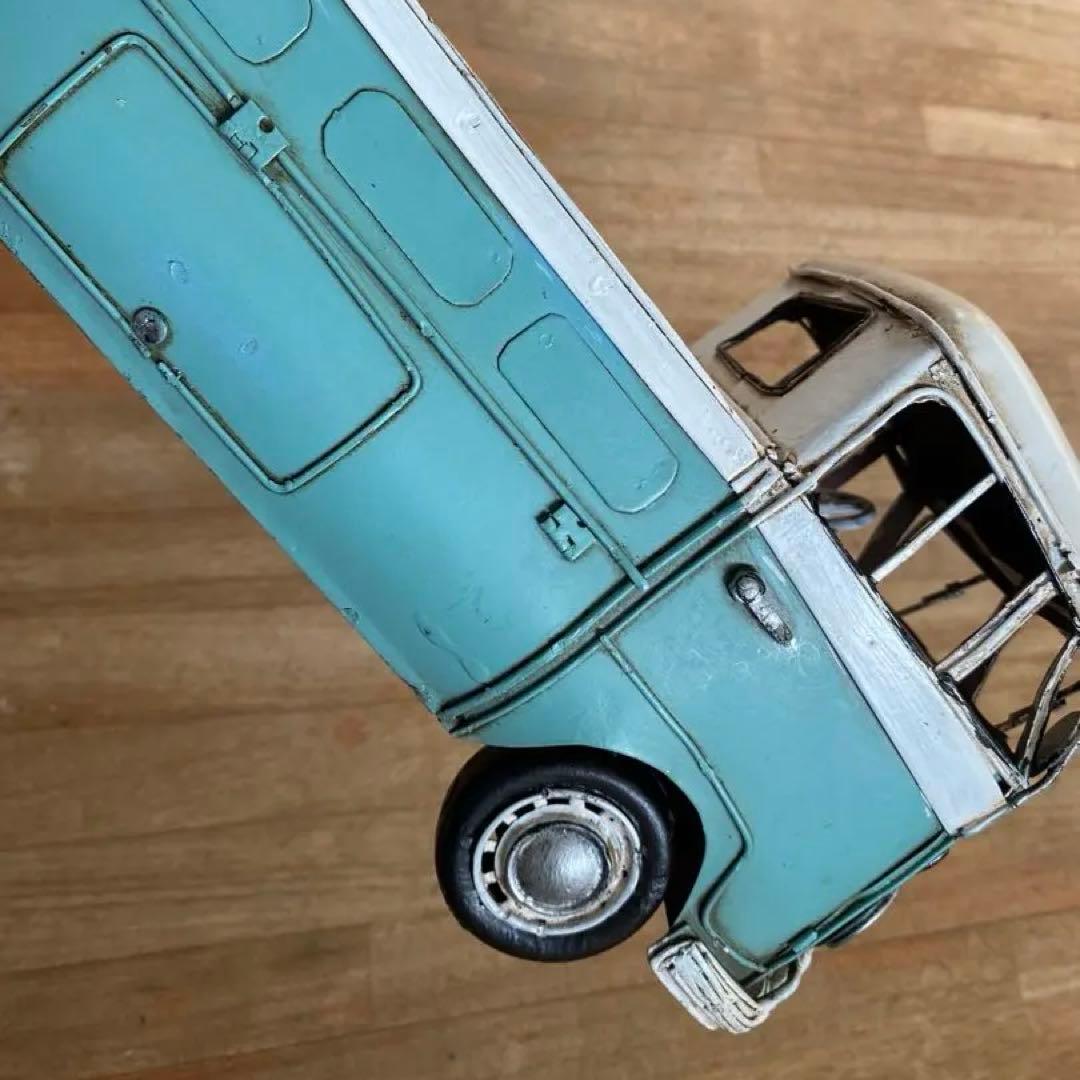 ワーゲンバス風 ブリキ製 ミニカー インテリア雑貨　①