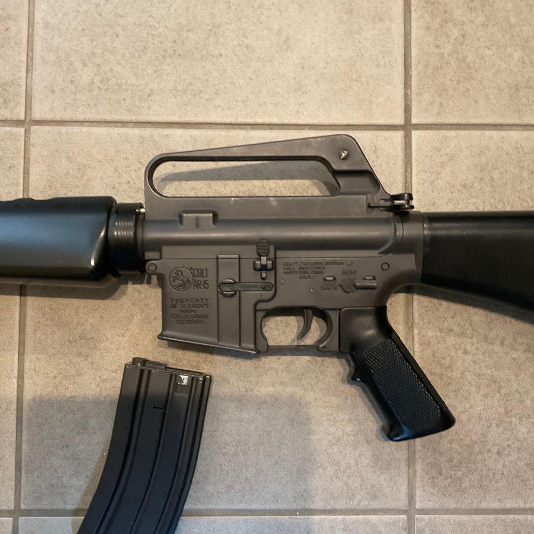 92m/s絶版品東京マルイ純正電動ガンM16A1 メンテ済＋300連マガジン良品