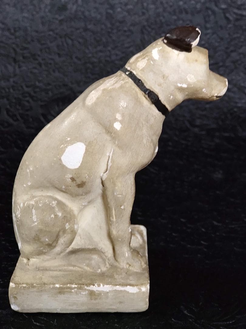 アンティーク ビクター　ニッパー犬　チョークウェア（石膏像）