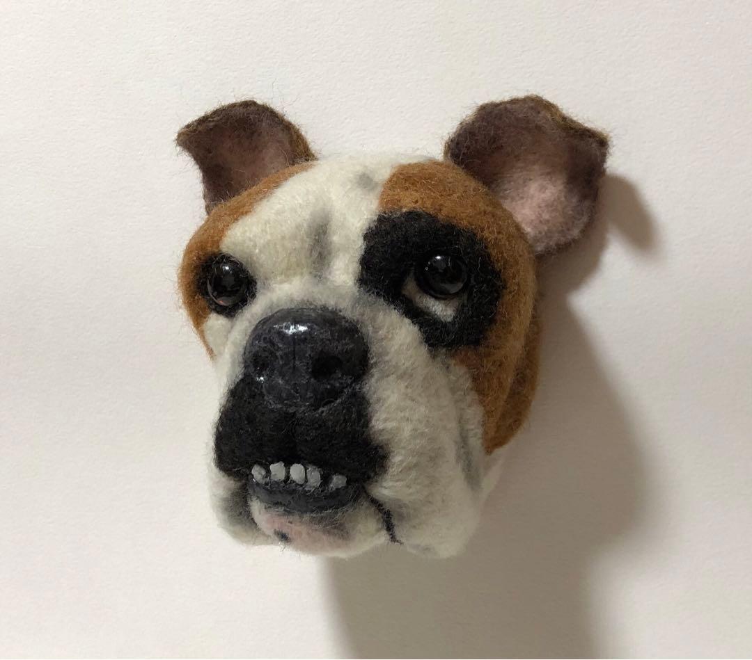 羊毛フェルト　オーダー　EブルFブルブリー　顔半立体