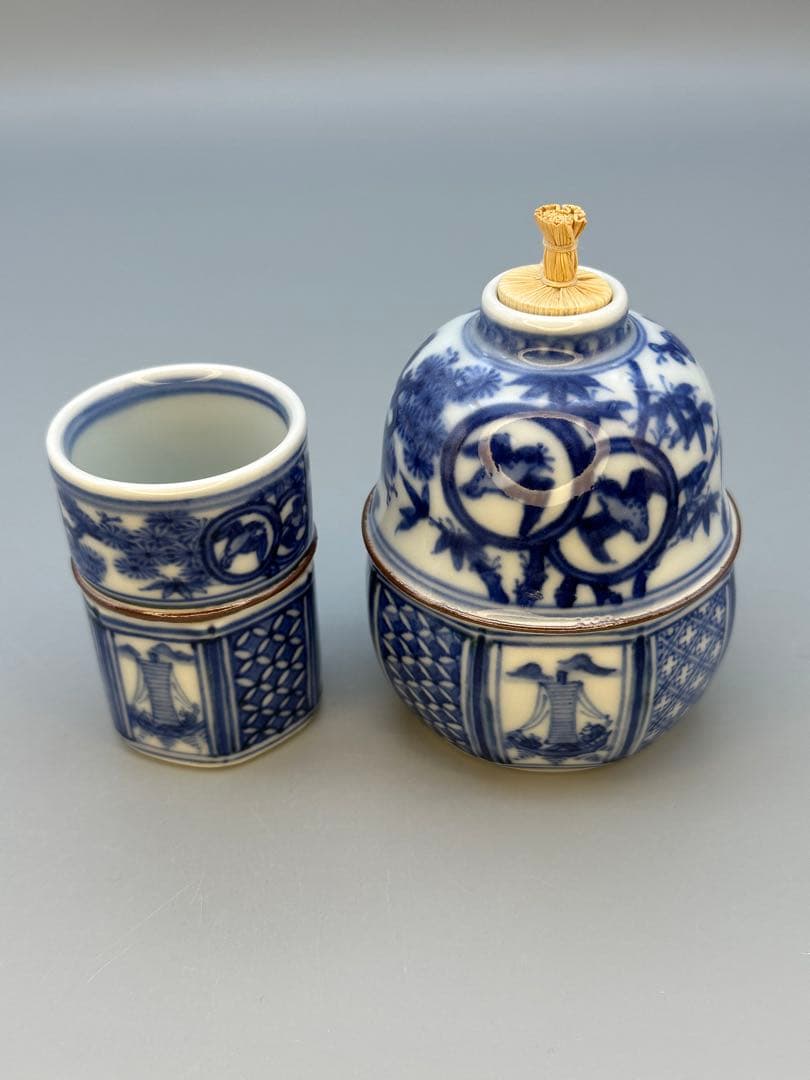 茶道具　振出　巾筒　真葛香斎　祥瑞