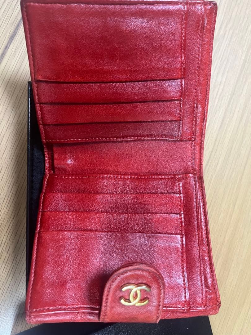 シャネル　二つ折り財布　ビコローレ