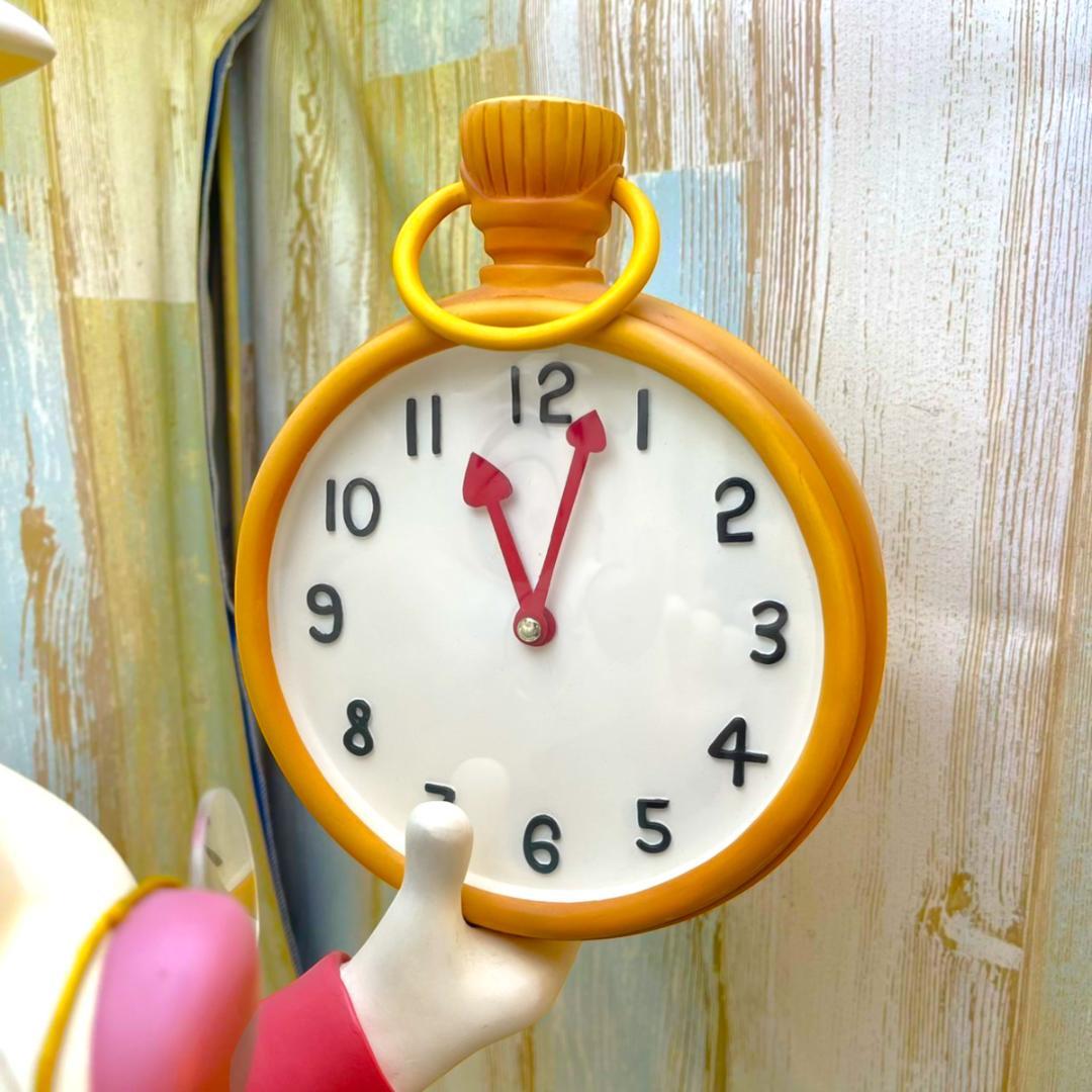 激レア★不思議の国のアリス 白うさぎ 兎 置き時計 ビッグフィギュア