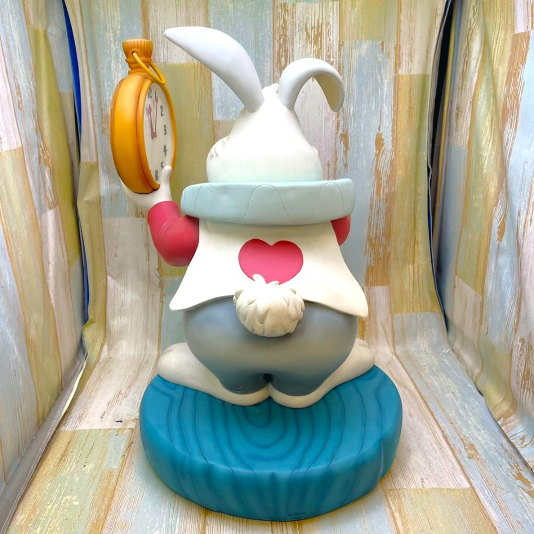 激レア★不思議の国のアリス 白うさぎ 兎 置き時計 ビッグフィギュア