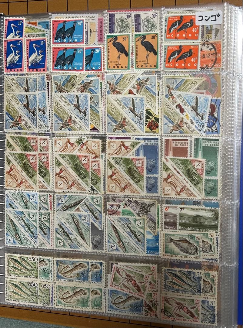 アフリカの切手　ファイル売り　超大量セット