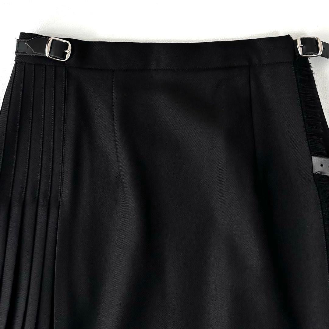 オニールオブダブリン ウールキルトスカート ブラック GB8