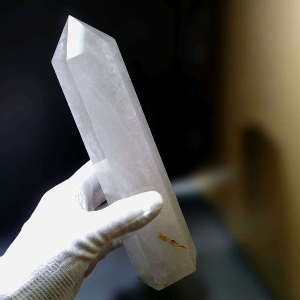 ヒマラヤ水晶　六角柱　タワー　専用台座付き！　天然石　パワーストーン