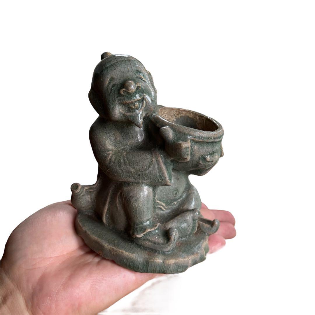 高麗青磁 香炉 珍品 置物 陶器 李朝 韓国 朝鮮 骨董品 古美術