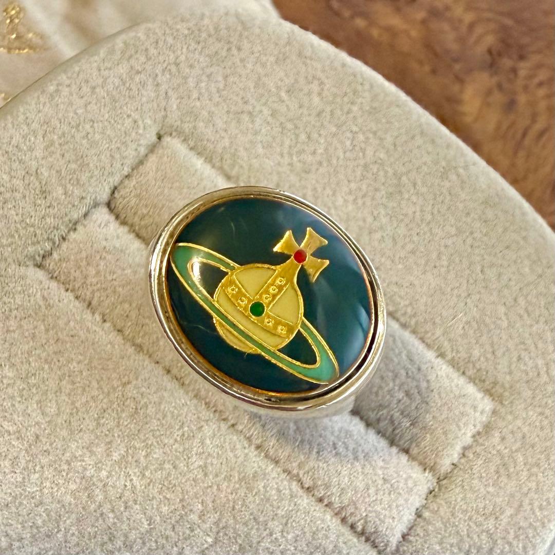 希少色/正規品 Vivienne Westwood エナメルボタンオーブリング