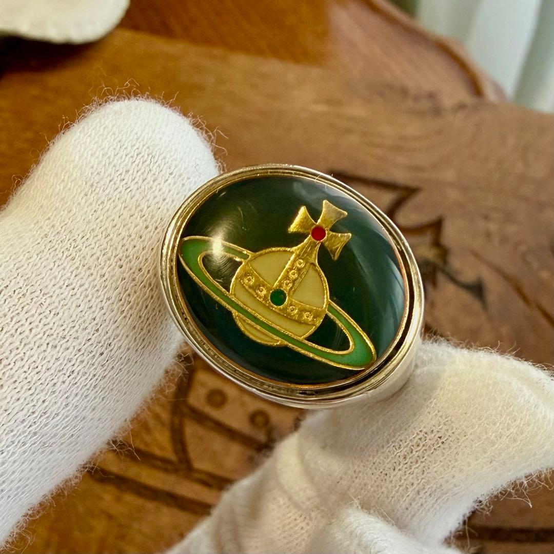 希少色/正規品 Vivienne Westwood エナメルボタンオーブリング