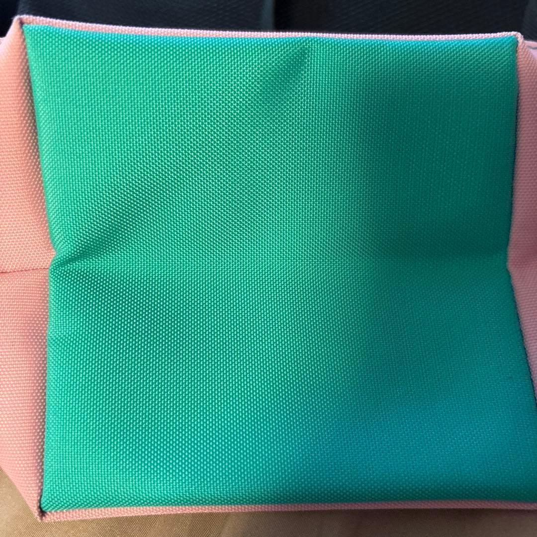 エルベシャプリエ ナイロン舟型ショルダーバッグ　XS ピンク　グリーン