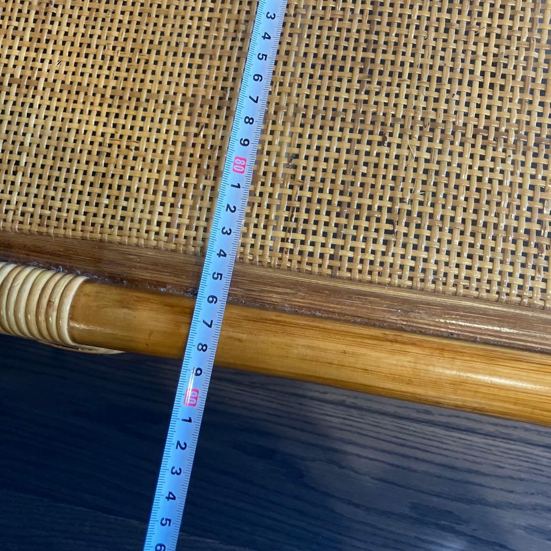 ラタンと木製の座卓 約90cm x 150cm