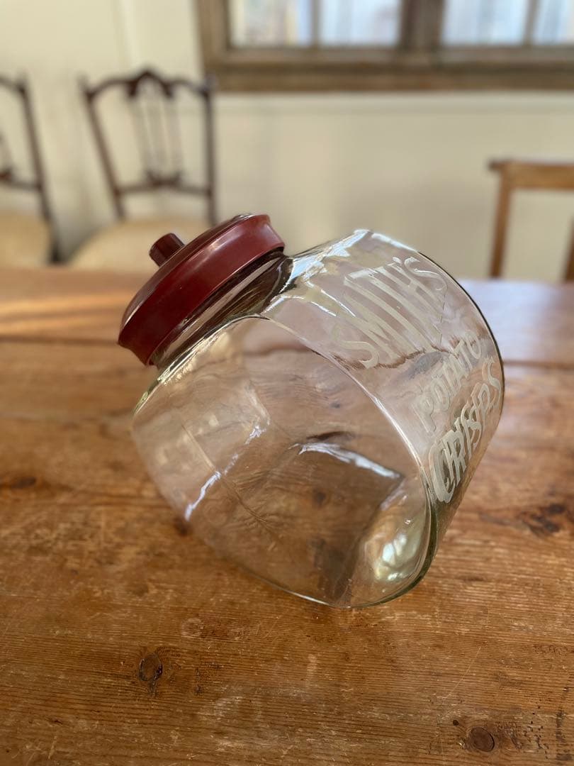 激レア　イギリスアンティーク　ポテトチップ　ガラスジャー