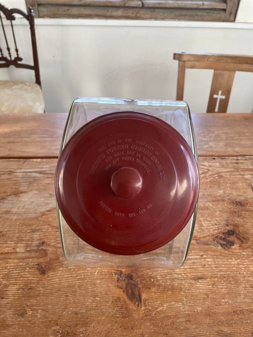 激レア　イギリスアンティーク　ポテトチップ　ガラスジャー