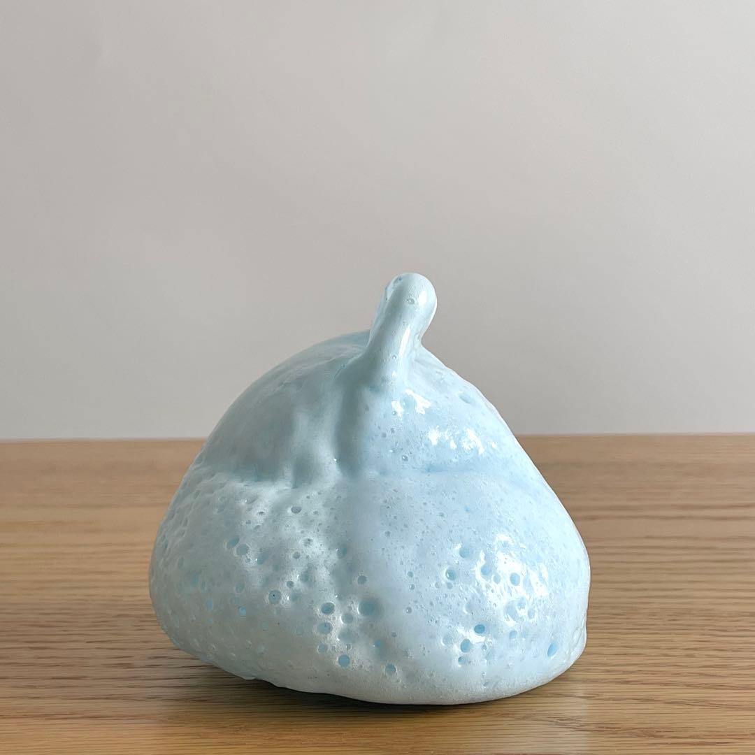 中村真那 ガラスオブジェ 「雪原をかける」 うさぎ 兎 ガラス作家 一点物