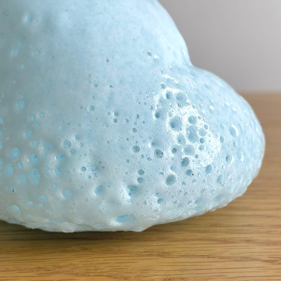 中村真那 ガラスオブジェ 「雪原をかける」 うさぎ 兎 ガラス作家 一点物