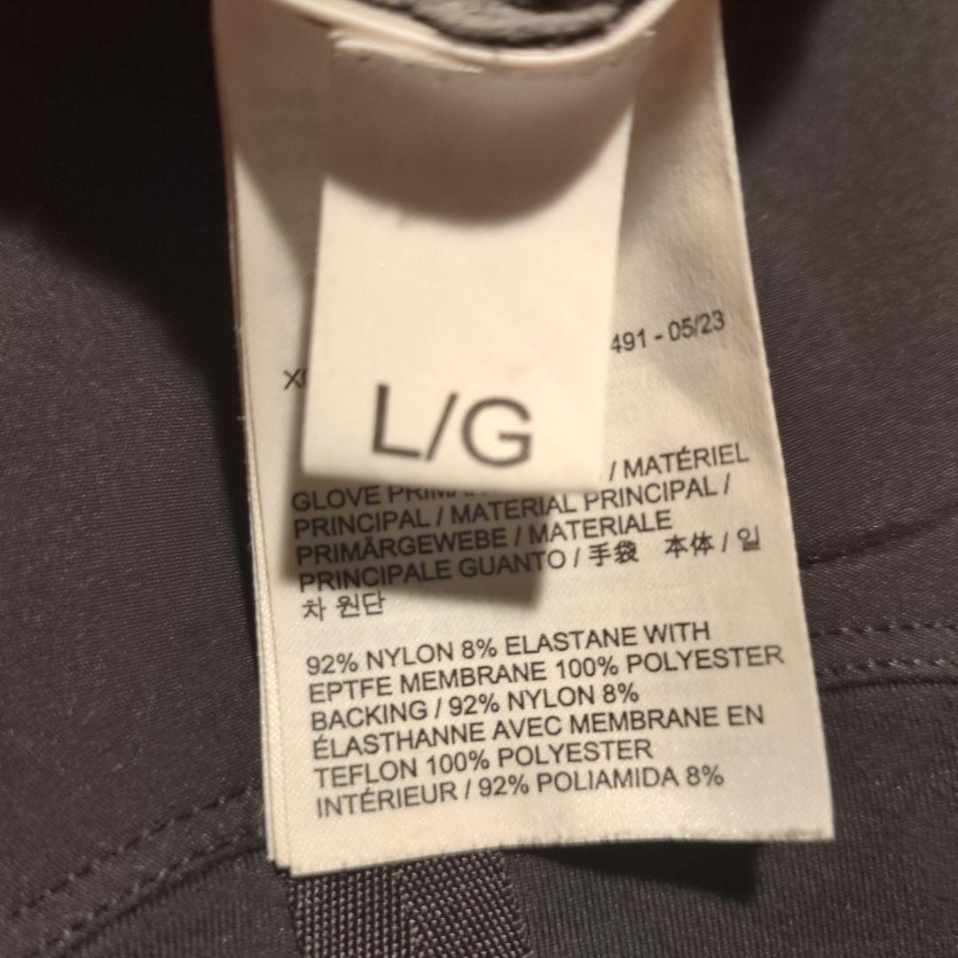 サイズL アークテリクス 手袋 ブラック 黒 ゴアテックス 防水 防風