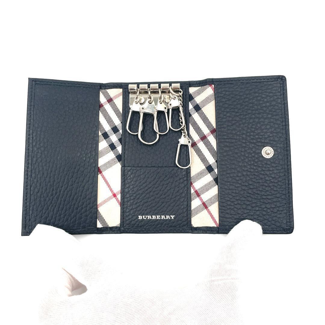 ✨️新品級✨️ バーバリー ノバチェック レディース メンズ キーケース ブラッ