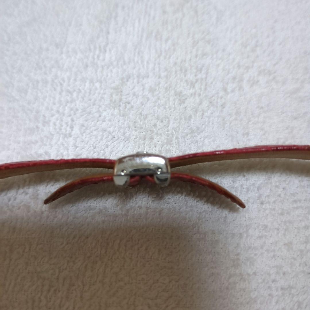 ブシュロン リフレ S スモール レザーベルト アリゲーター　赤　時計