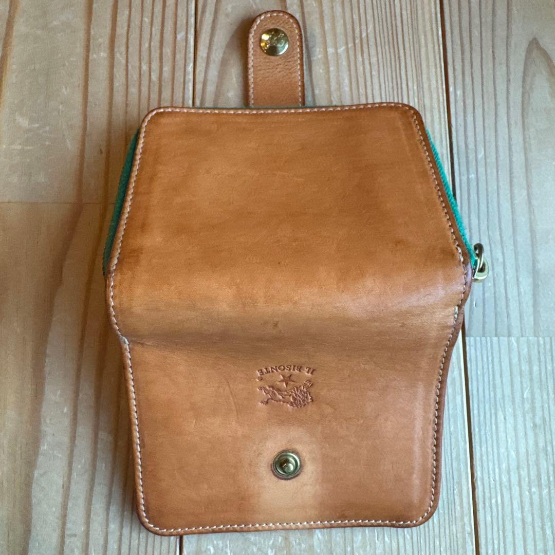 【レア＆美品】IL BISONTE 二つ折り財布 ヌメ ナチュラル 日本限定☆