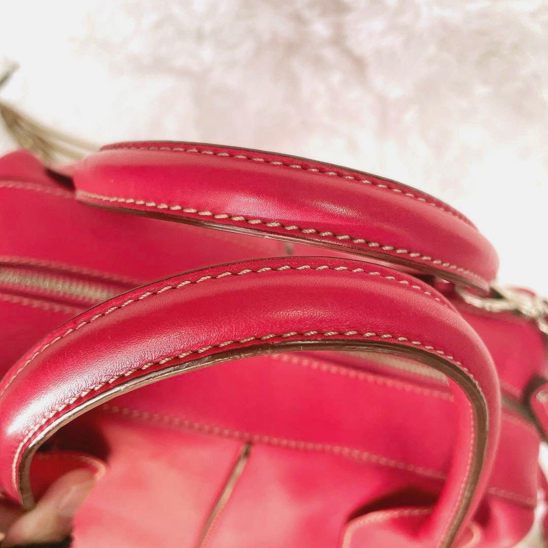 希少⭐︎TOD'S D-Styling ピンクレッド 2way ショルダーバッグ