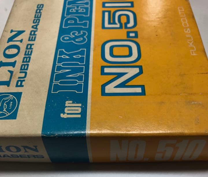 昭和レトロ LION 高級消しゴム　インキ鉛筆両用NO.510 14個