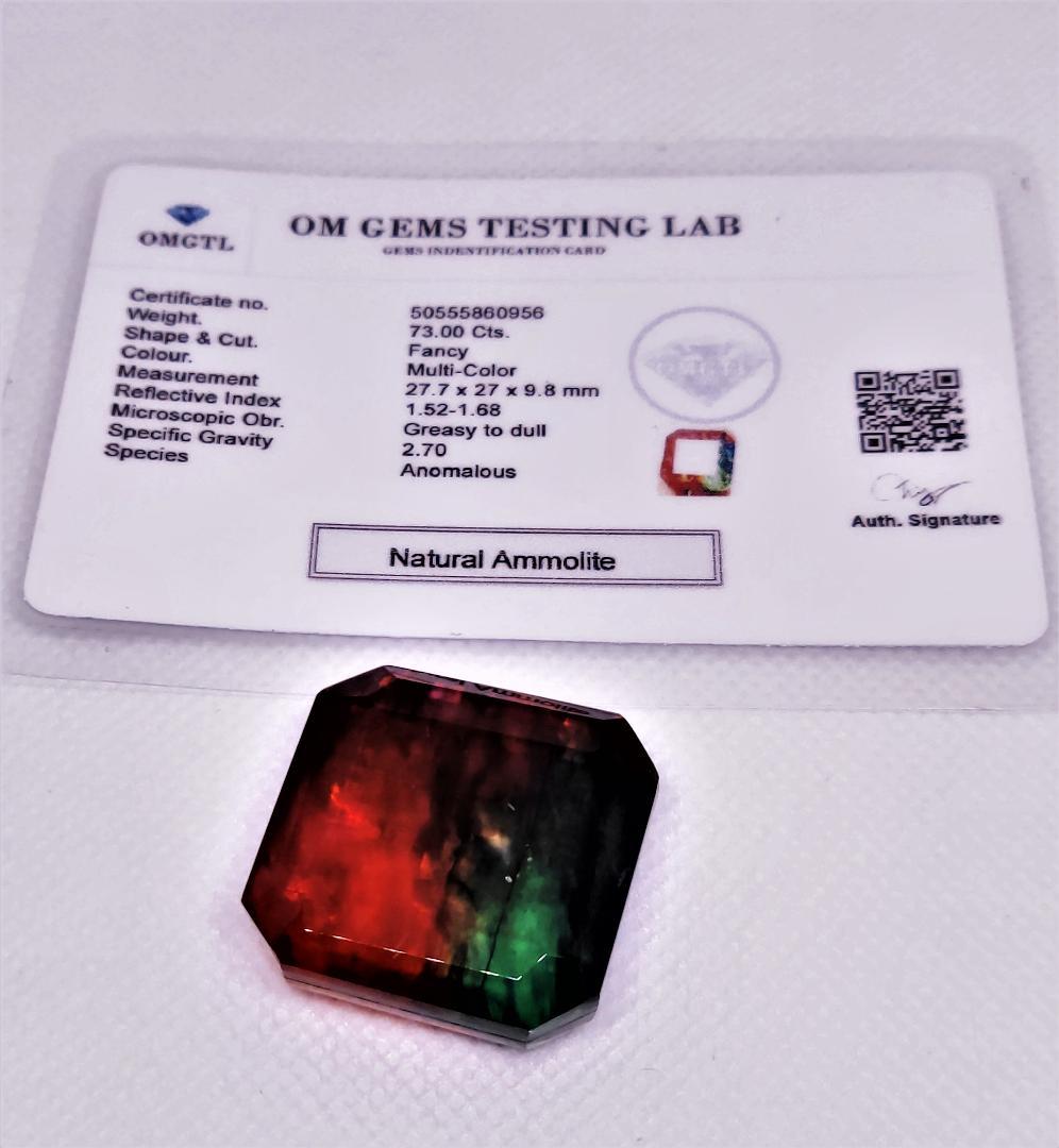 アンモライト 73.00Ct 証明証付 オパール アンモナイト パワーストーン