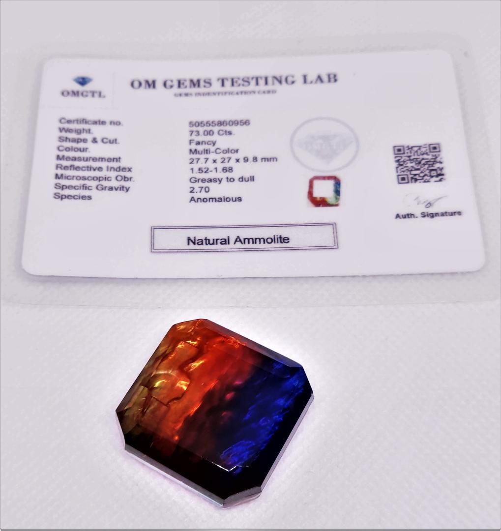 アンモライト 73.00Ct 証明証付 オパール アンモナイト パワーストーン