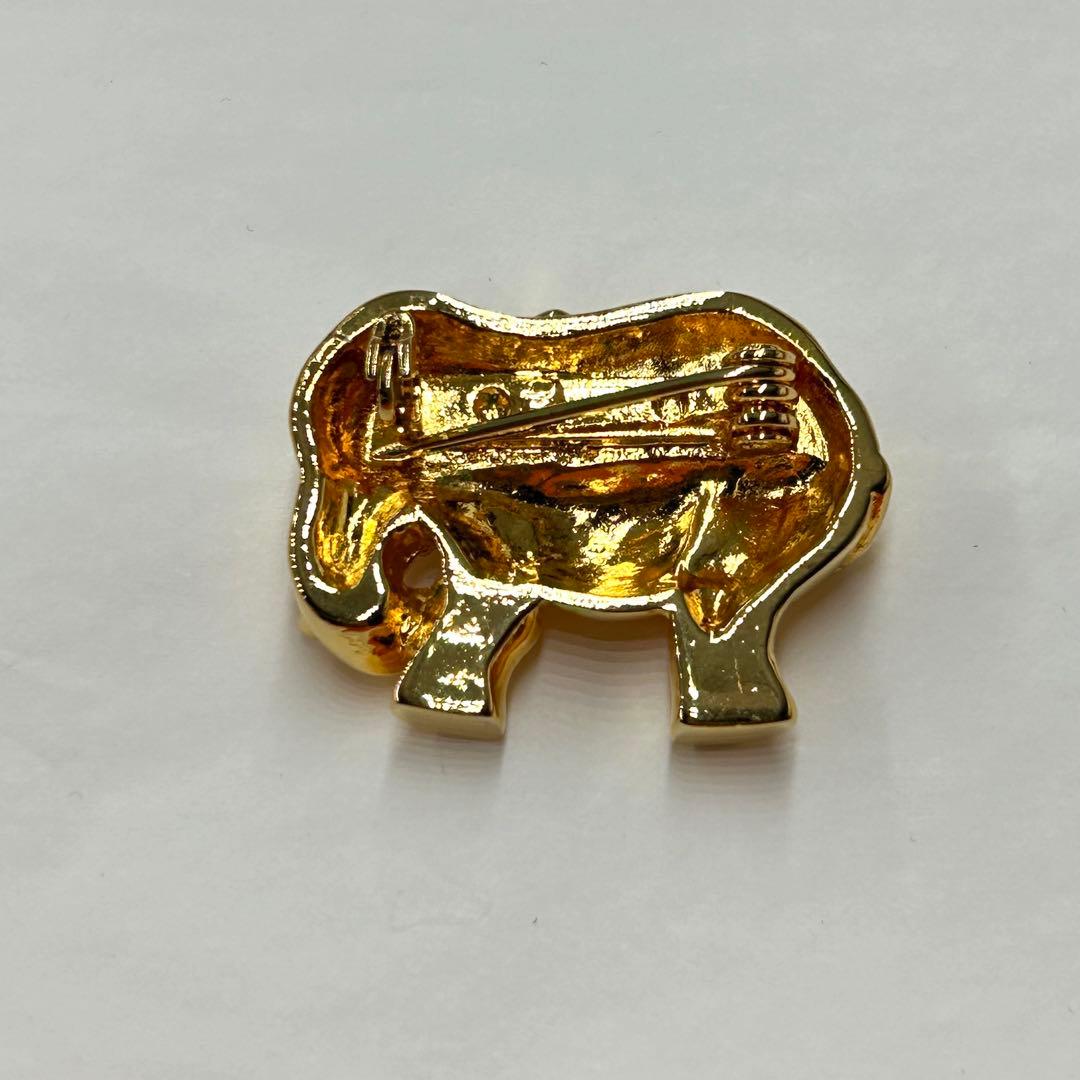 doghorsetiger様✨エルメス✨エレファント ブローチ ゴールド