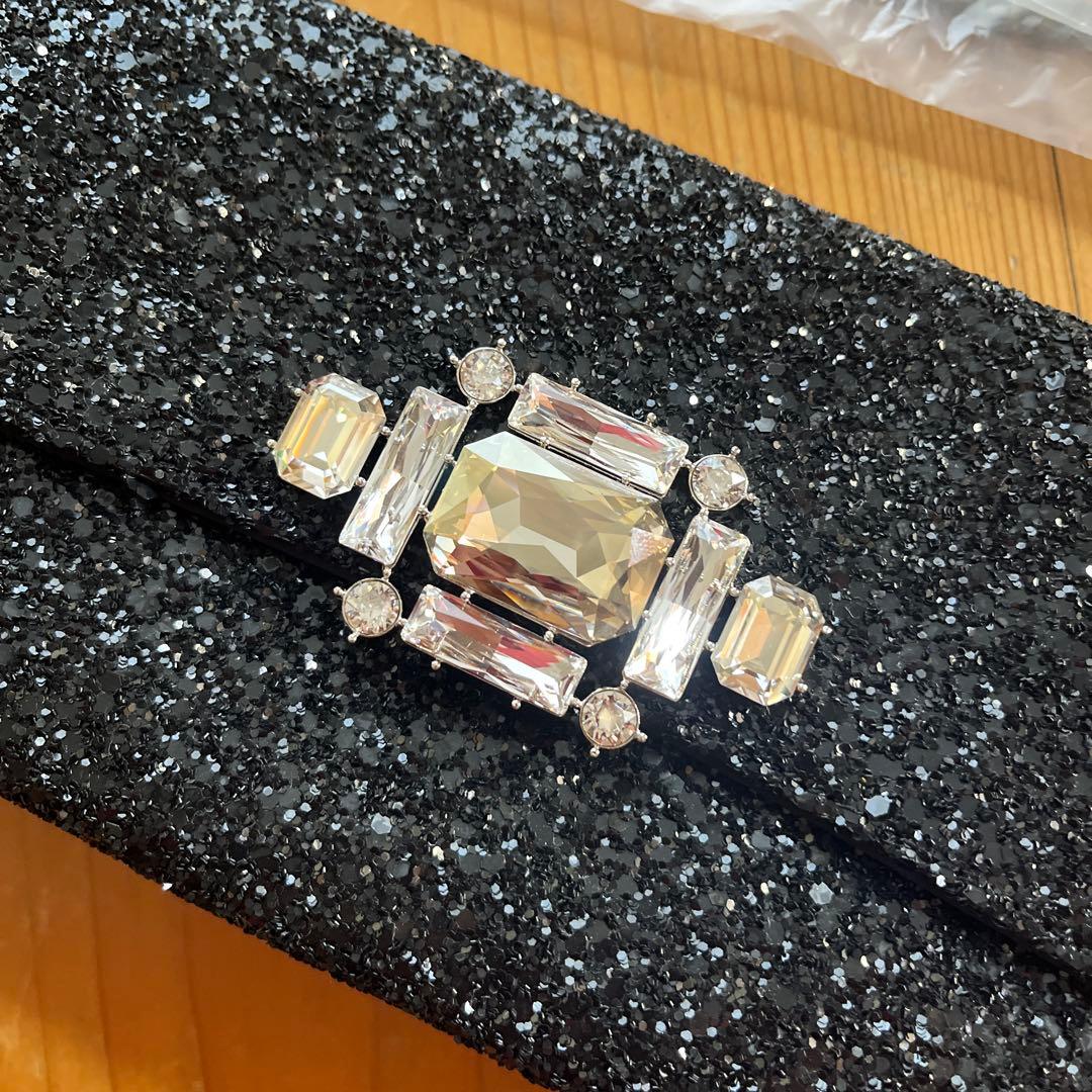 エポカ　パーティバッグ　黒　ビジュー付　新品未使用