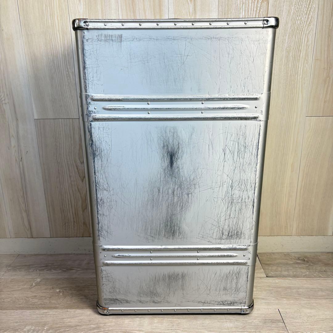 【ヴィンテージ】アルミ大型トランク 船トランク ケース インダストリアル 三越