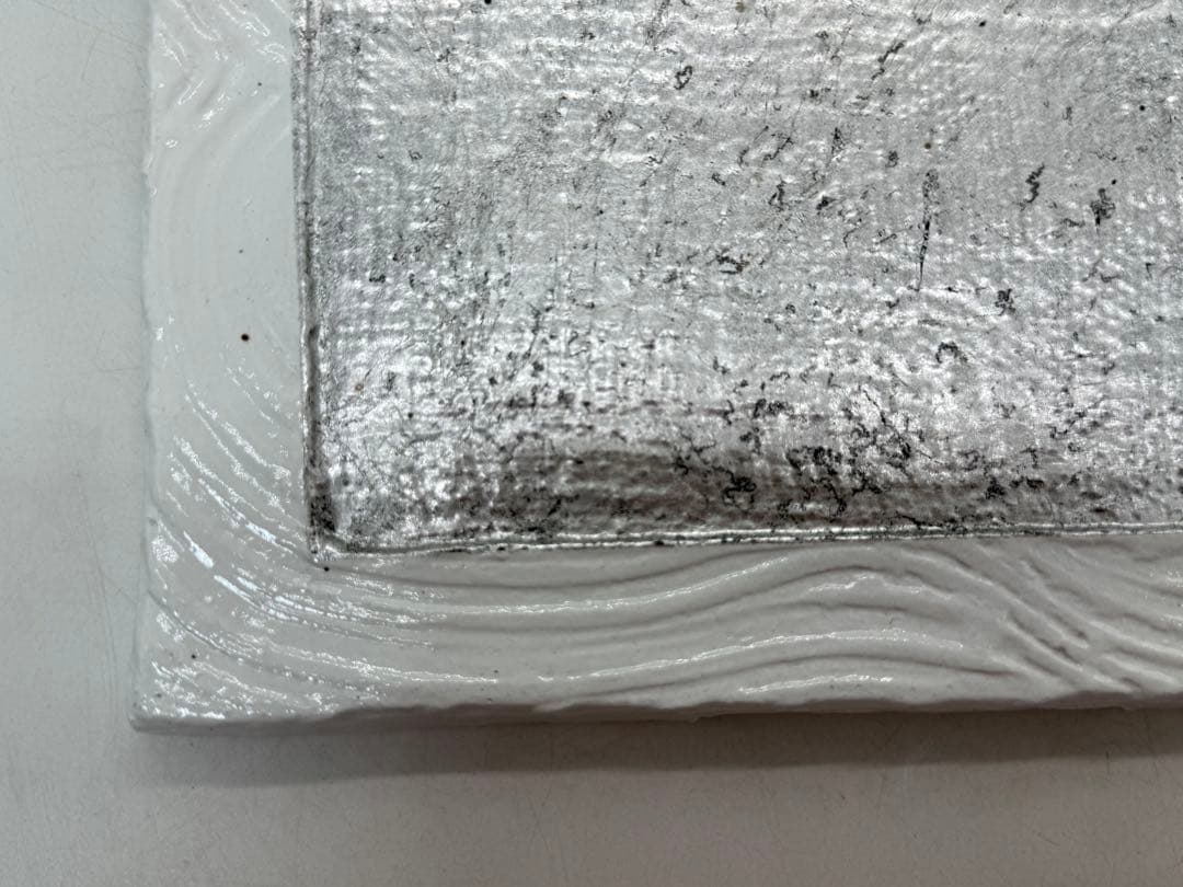 坂田甚内作　金銀彩角皿　ペア　送料込み250611