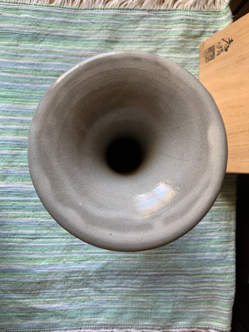 萩「薄瑞花入」萩焼瑞峰窯　日本工芸会正会員　大野孝晴/作　花瓶　置物　栞　共箱付